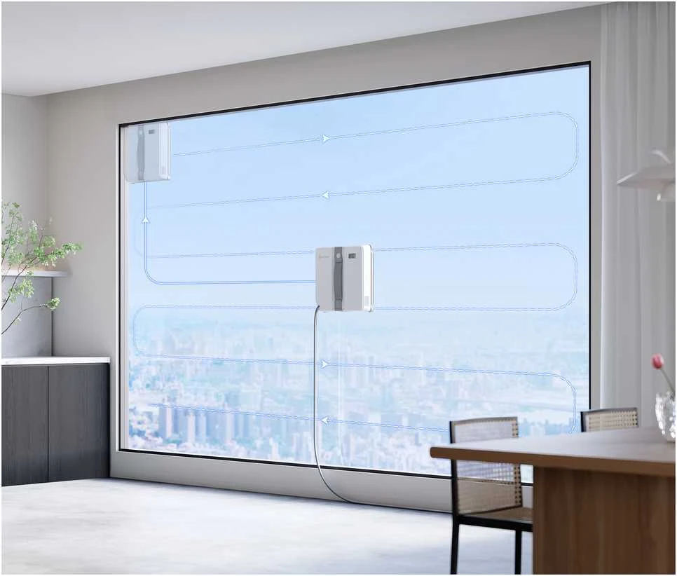 Langų valymo robotas Ecovacs WINBOT Mini, Pilkas