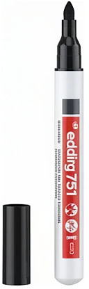 Edding 751 Paint Marker Juodas Juodas (4-751001) (4751001)