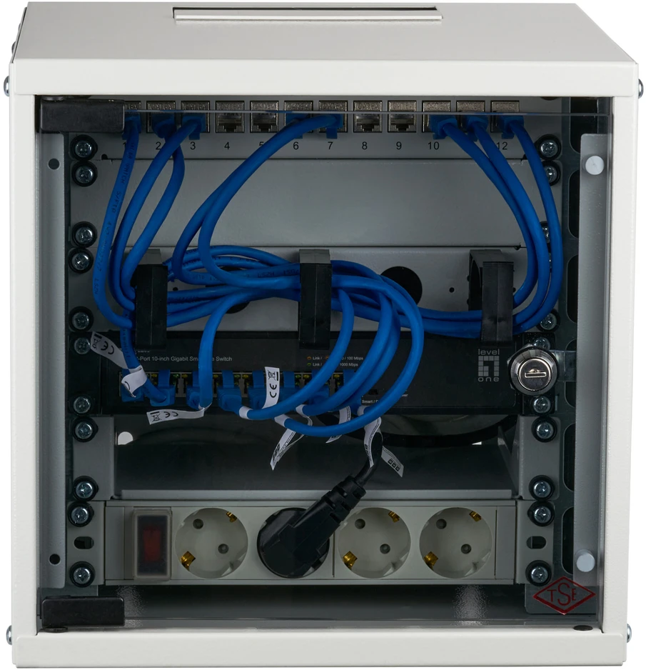 Efb Elektronik Molex PN EFB 10'' Wandgehäuse 6HE Tiefe 300mm 1-teilig RAL7035