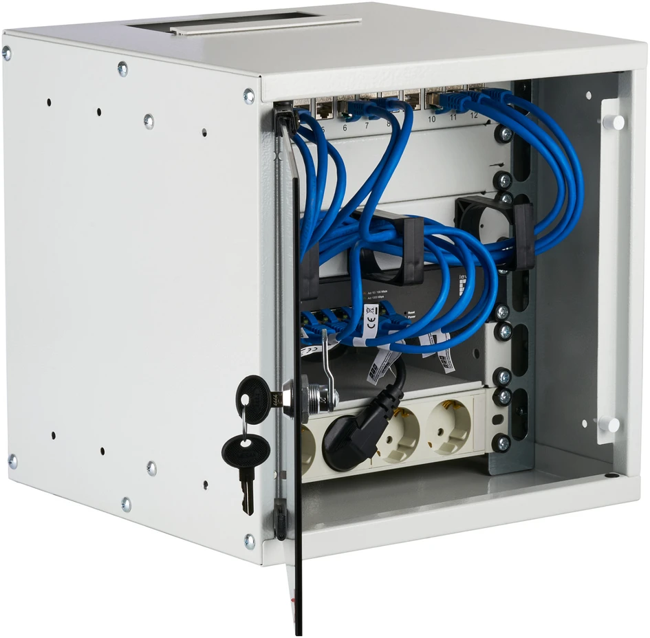 Efb Elektronik Molex PN EFB 10'' Wandgehäuse 6HE Tiefe 300mm 1-teilig RAL7035