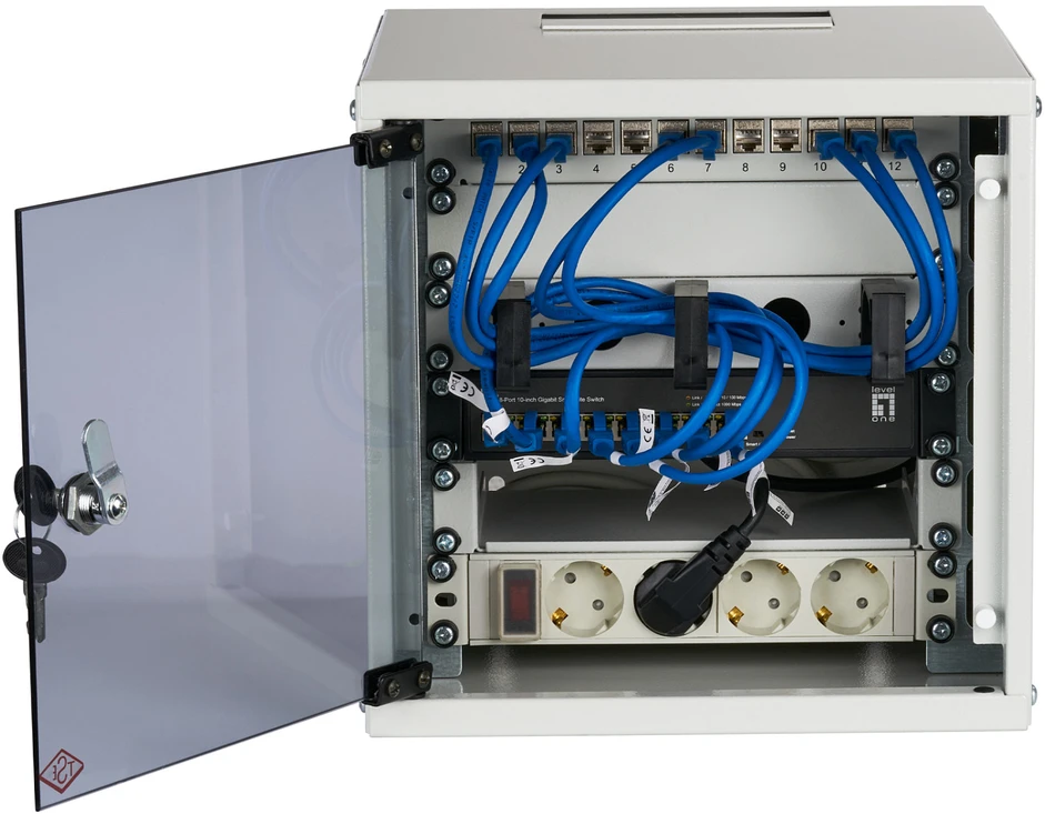 Efb Elektronik Molex PN EFB 10'' Wandgehäuse 6HE Tiefe 300mm 1-teilig RAL7035