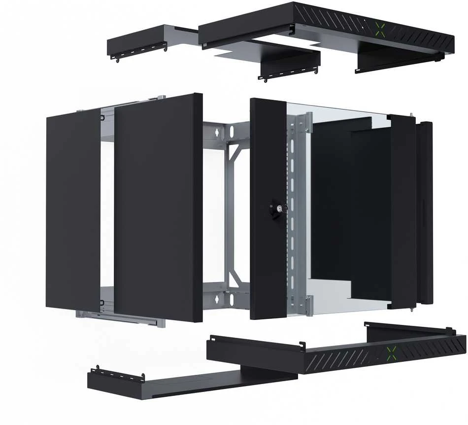 Efb Elektronik Spinta EFB EFB 19'' Wandgehäuse X-Rack mit Glastür 400-600mm 12HE schw.