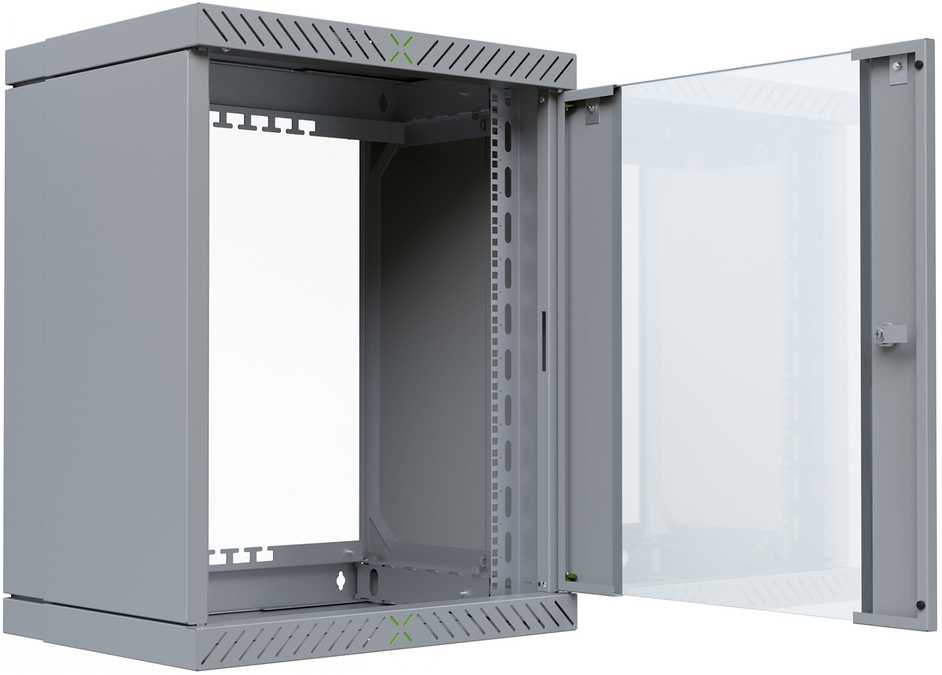 Efb Elektronik Spinta EFB EFB 19'' Wandgehäuse X-Rack mit Glastür 400-600mm 15HE grau