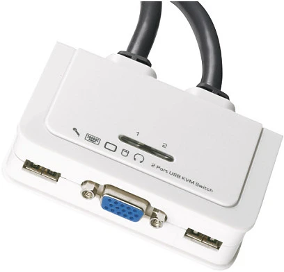 Efb Elektronik EFB duomenų komutatorius KVM su 2 prievadais VGA, USB, garsas – EB977