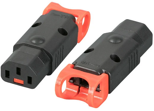 Efb Elektronik „Digitus“ maitinimo kabelis „Assmann IEC LOCK + OPEN/IEC C13 F“ maitinimo jungtis - IEC-PA130100BK