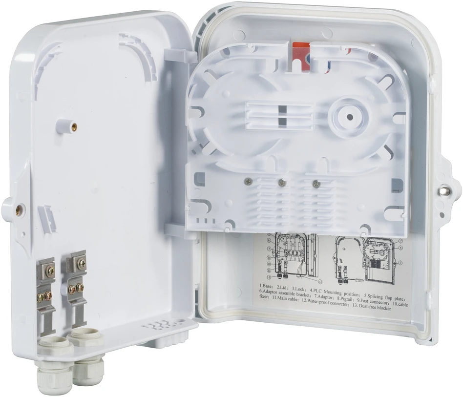 Efb Elektronik EFB Optinio pluošto skirstytuvas FTTH lauko, montuojamas ant stulpo/sienos 8xSC Simplex/LC Duplex IP65