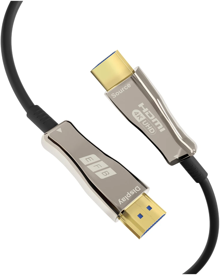 Kabelis EFB Elektronik HDMI-20-00007 kabelis HDMI 10 m HDMI Typu A (Standard) Juodas, Nerūdijantis plienas
