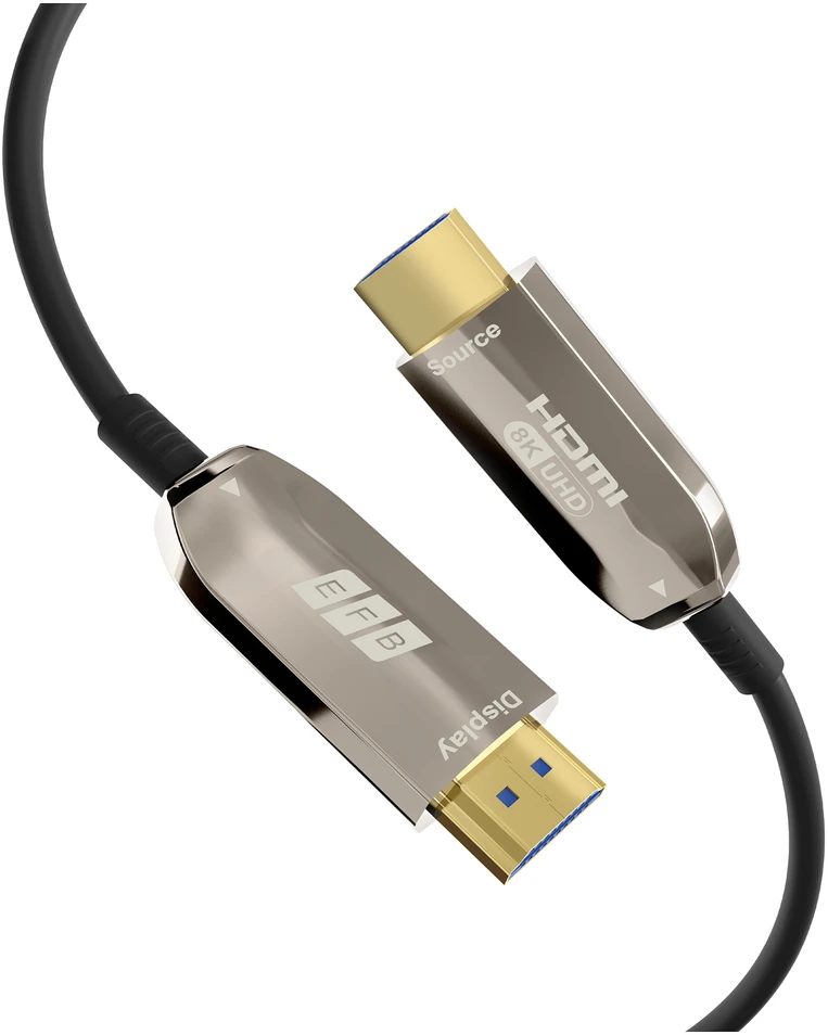 EFB Elektronik HDMI-21-00008 kabelis HDMI 30 m HDMI Typu A (Standard) Juodas, Nerūdijantis plienas