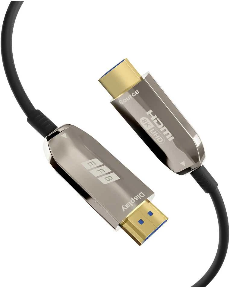 Carruzzo EFB Elektronik HDMI-21-00007 HDMI kabelis 20 m HDMI A tipo (standartinis) Juoda, Nerūdijančiojo plieno
