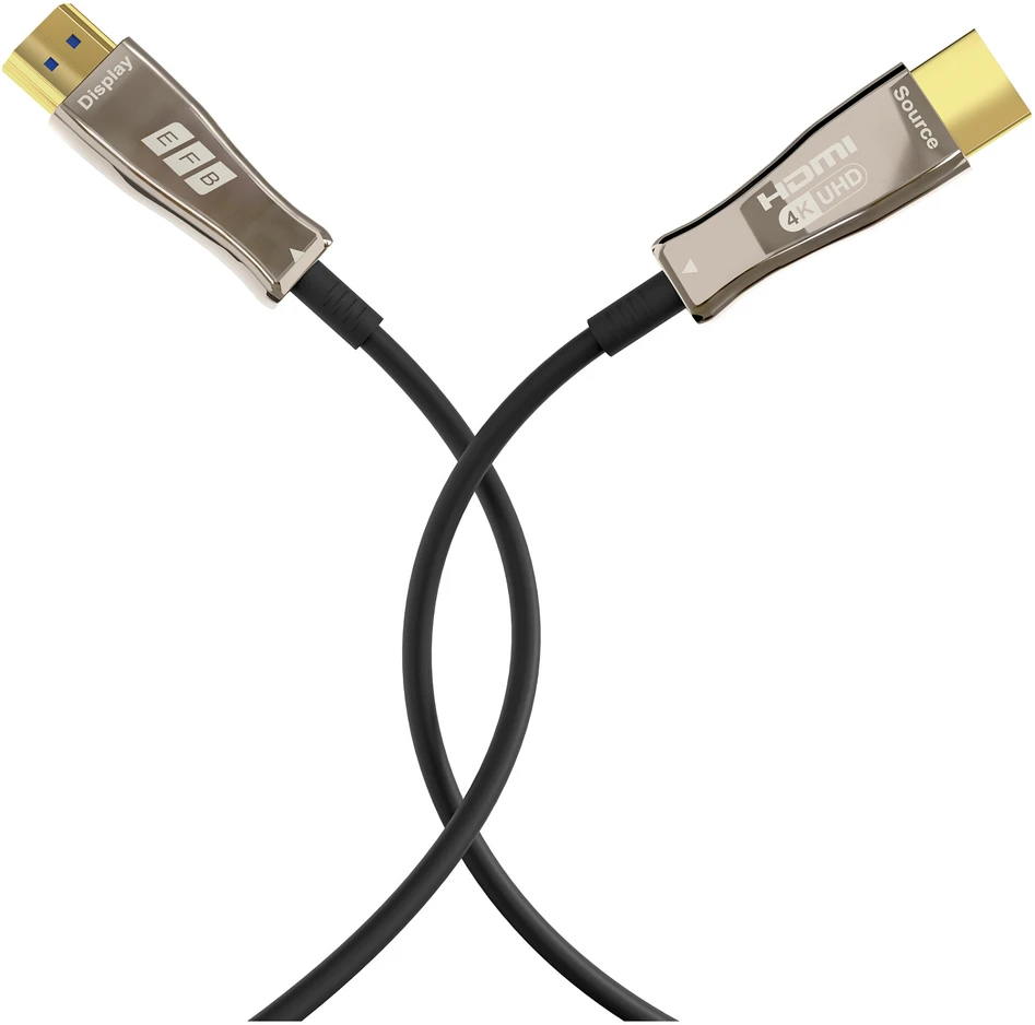 Kabelis EFB Elektronik HDMI-20-00007 kabelis HDMI 10 m HDMI Typu A (Standard) Juodas, Nerūdijantis plienas