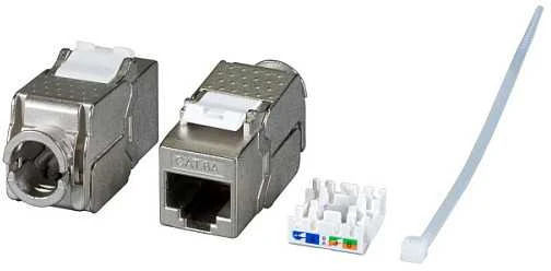 Efb Elektronik EFB EFB Keystone Cat6A/RJ45/10GE Slim, Metall, Werkzeugfrei