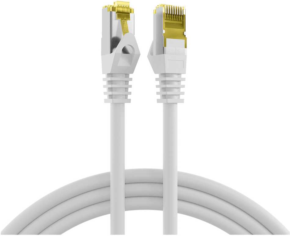 Efb Elektronik EFB Kabelis połączeniowy Cat6a S/FTP LSZH su kabelis surowy Cat7 0,15m Baltas 10 Gigabit Ethernet 600MHz 4x2xAWG26/7 ognioodporny o niskiej emisji dymu