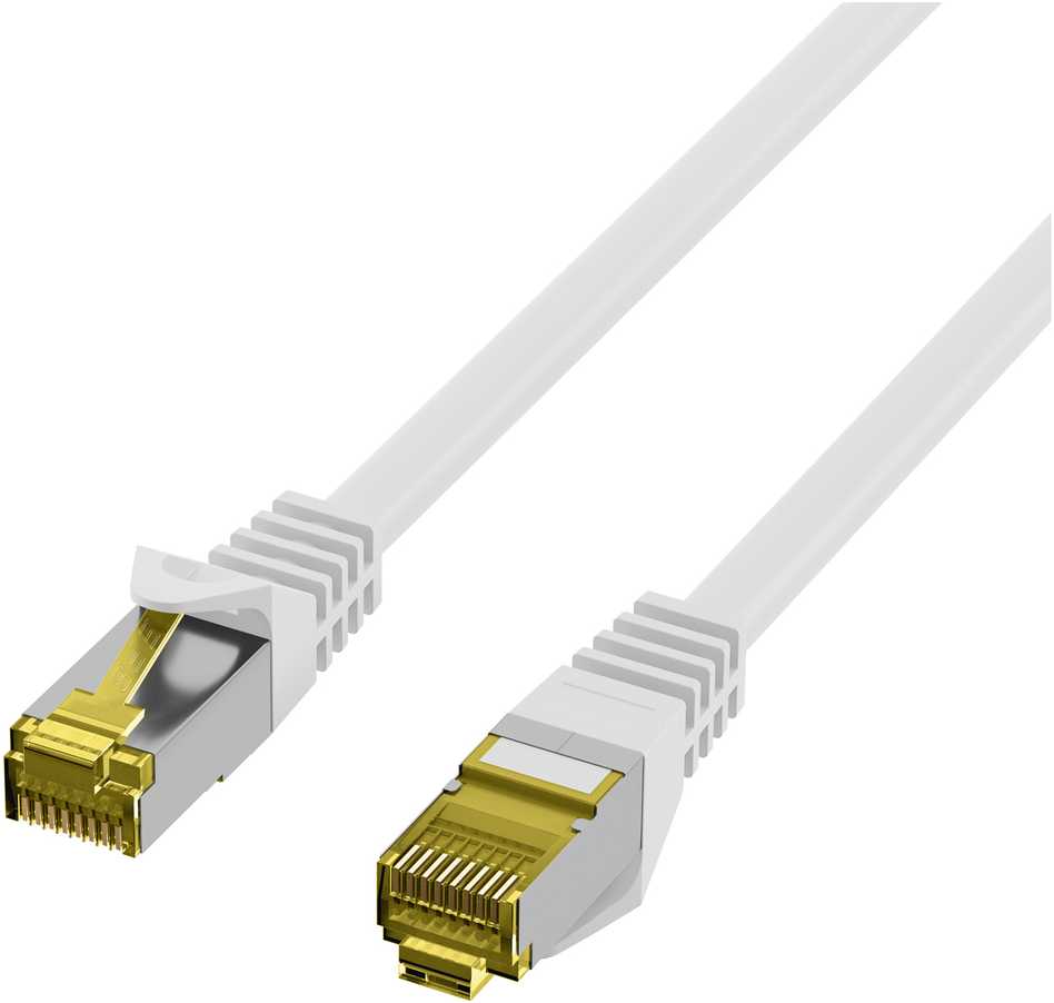 Efb Elektronik EFB Kabelis połączeniowy Cat6a S/FTP LSZH su kabelis surowy Cat7 0,15m Baltas 10 Gigabit Ethernet 600MHz 4x2xAWG26/7 ognioodporny o niskiej emisji dymu