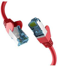 Efb Elektronik M-Cab CAT7 Raudonas 2M RAW CABLE RJ45/S/FTP LSZH 10GBIT CU LAN DSL