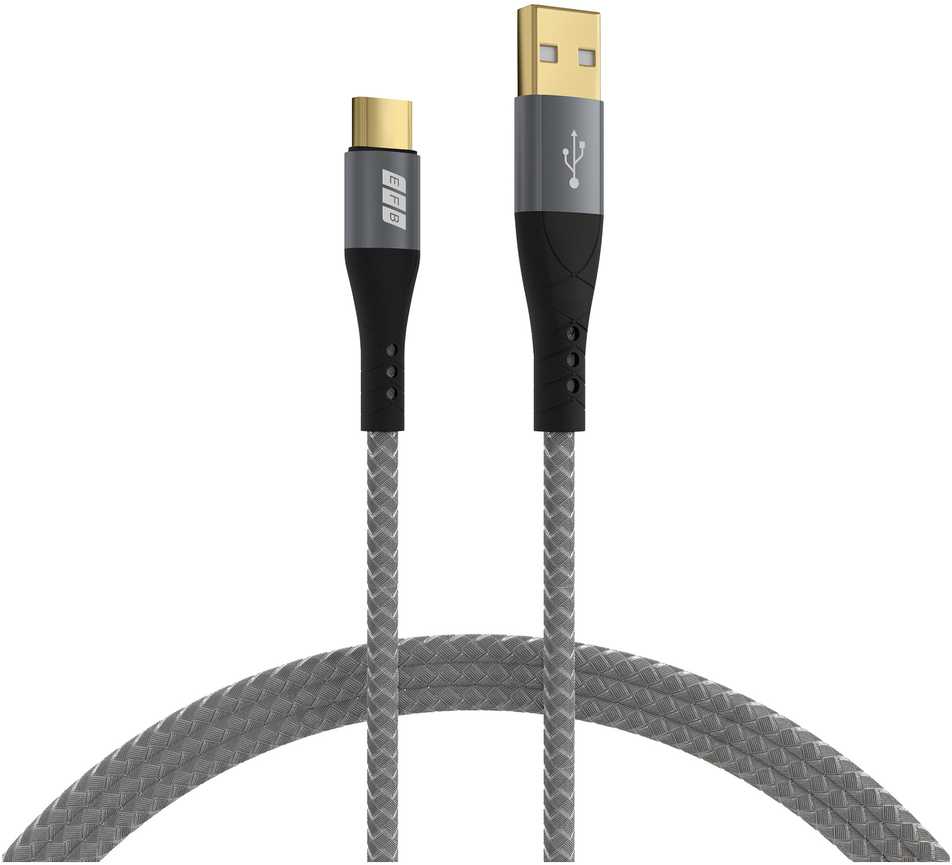 Efb Elektronik Kabelis USB EFB USB-A - USB-C 0.5 m Juodas (USB-AC-00001)