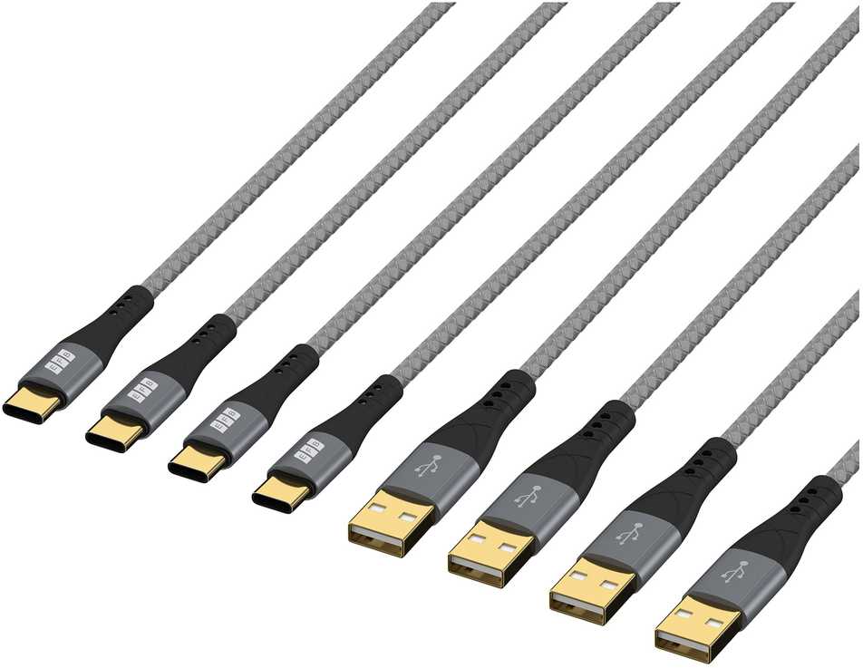 EFB Elektronik USB-AC-00005 USB kabelis USB 2.0 USB A USB C Juodas, Pilkas