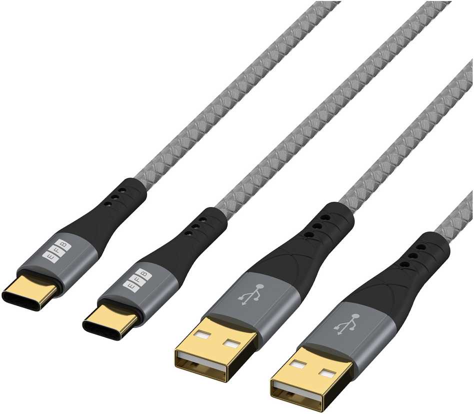 Efb Elektronik Kabelis USB EFB USB-A - USB-C 2 m Juodas (USB-AC-00007)
