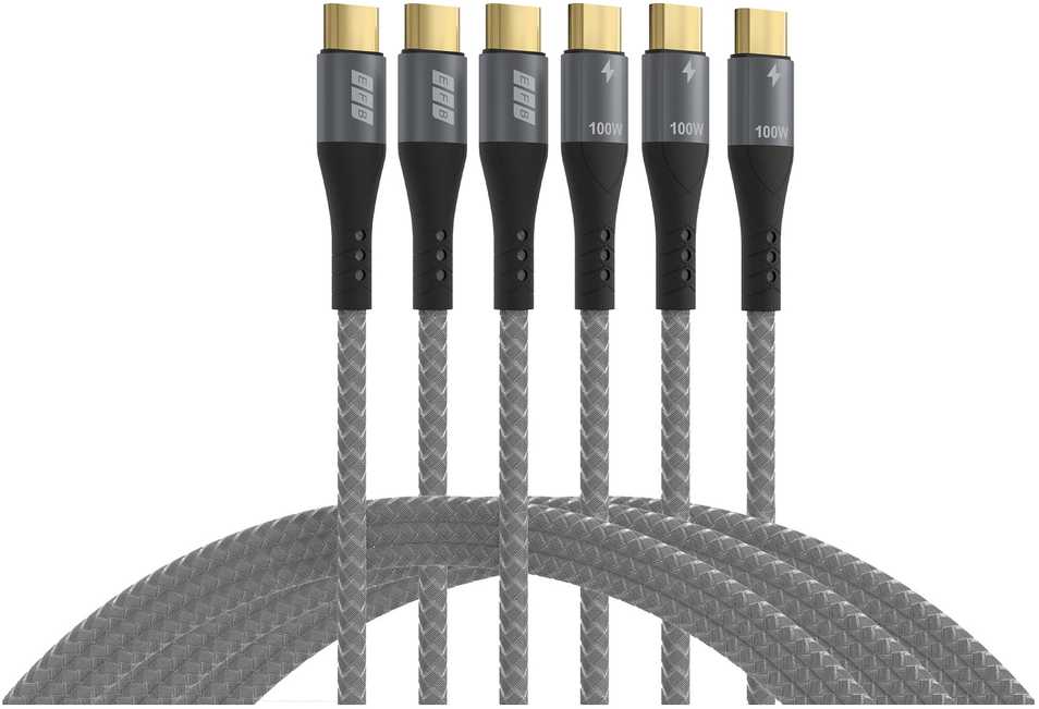 Kabelis USB EFB EFB Elektronik USB-CC-00007 kabelis USB USB 2.0 USB C Juodas, Pilka