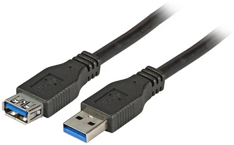 Kabelis USB EFB USB-A - USB-A 5 m Juodas (K5237.5)