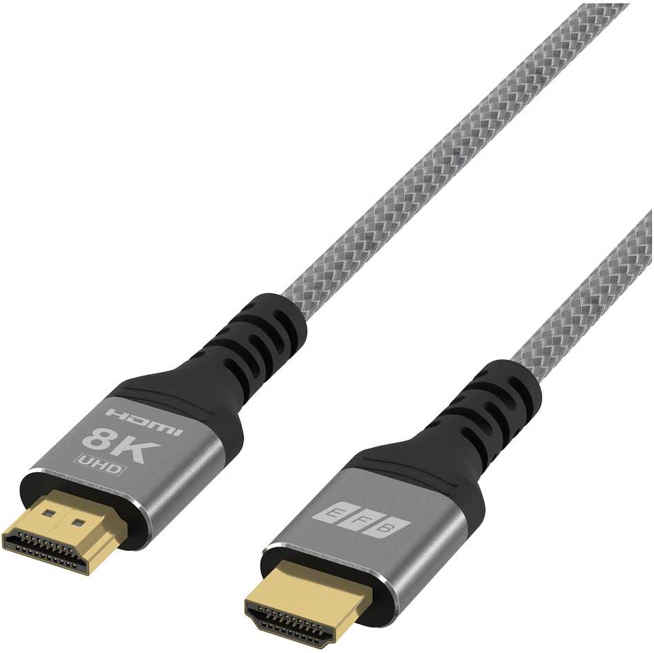 EFB EFB Elektronik HDMI-21-00001 kabelis HDMI 0,5 m HDMI Typu A (Standard) Juodas, Pilka