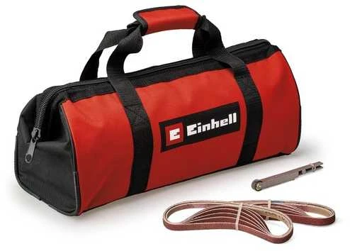 Šlifuoklis Einhell Einhell akumuliatorinė juostelė TE-BF 18 Li-be akumuliatoriaus ir kroviklio, 18V, elektrinė dildė (raudona/juodas, be akumuliatoriaus ir įkroviklio, įrankių krepšyje)