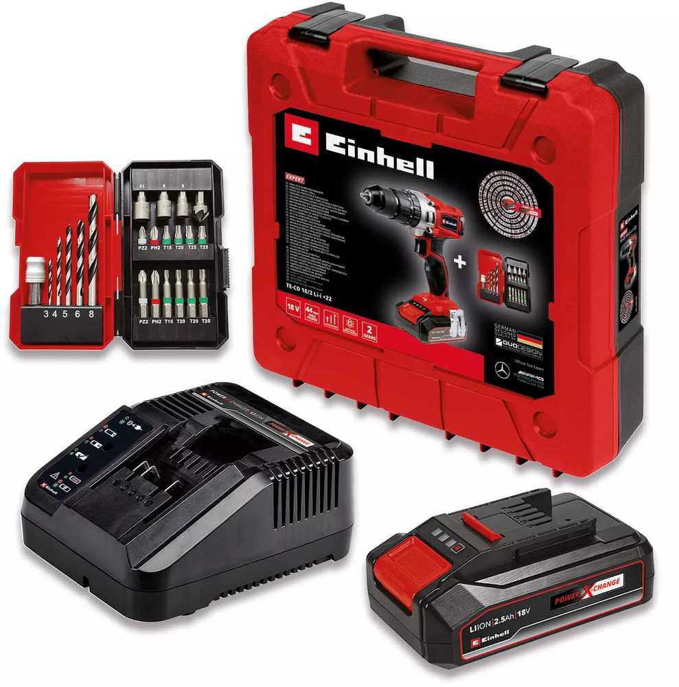 Einhell Einh smūginis suktuvas-gręžtuvas. TE-CD 18/2 Li-i +22 4514220