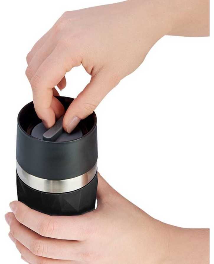 Emsa kelioninis termosas-puodelis Travel Mug Compact 300 ml, nerūdijančiojo plieno
