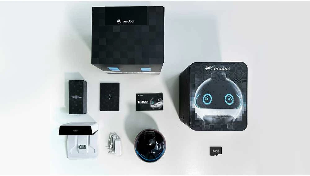 Enabot | Šeimos robotų IP kamera | EBO X | 8 MP | 1.8 | H265 | Micro SD, maks. 256 GB