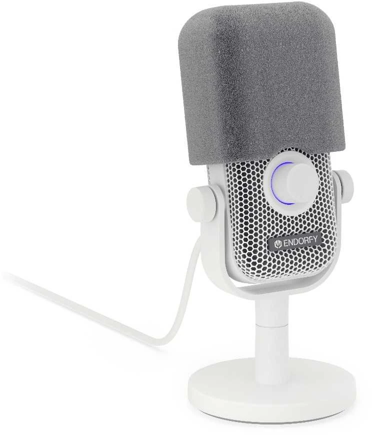 ENDORFY Solum Voice S Onyx Streaming baltas kondensatorinis mikrofonas |USB