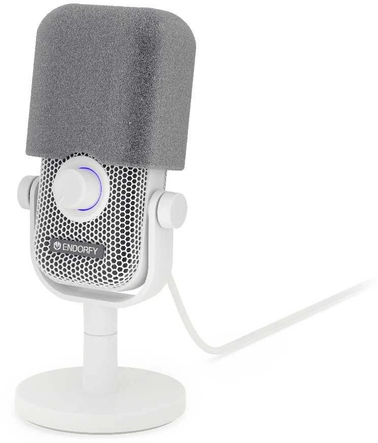 ENDORFY Solum Voice S Onyx Streaming baltas kondensatorinis mikrofonas |USB