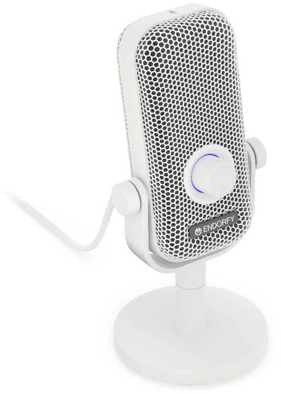 ENDORFY Solum Voice S Onyx Streaming baltas kondensatorinis mikrofonas |USB