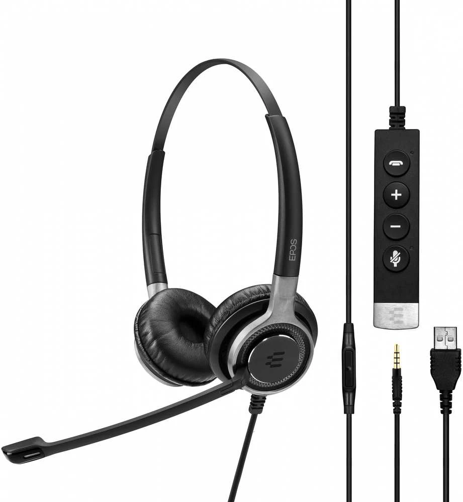 EPOS SENNHEISER SC 660 ANC USB LAIDINIS BINAURALUS Ausinės, USB IR IN-LINE SKAMBUČIŲ VALDYMAS MS