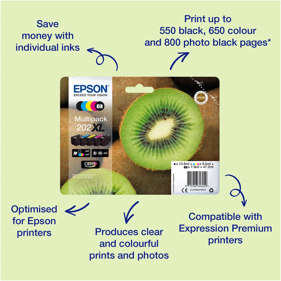 Epson Kiwi 202XL Originalus Geltona 1 vnt