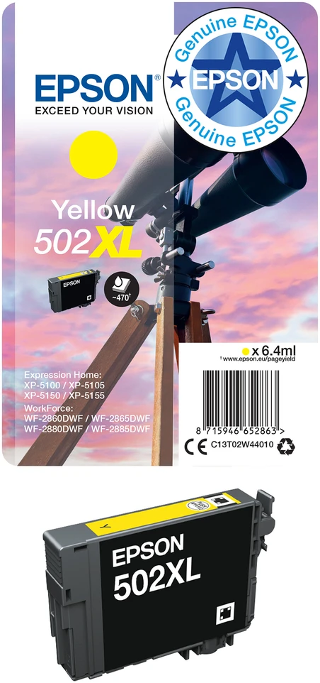Epson 502 Originalus Žydras 1 vnt