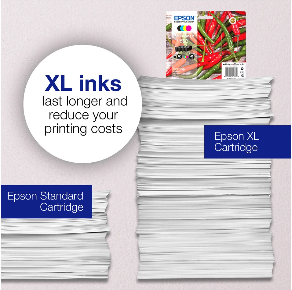 Rašalo Kasetė - Epson 503 C13T09Q44010 Geltona 470 Puslapių
