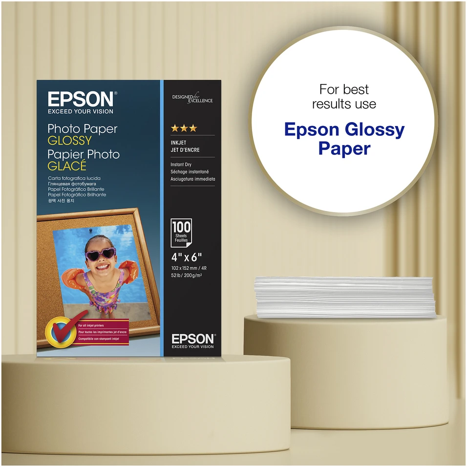 EPSON fotopopierius Blizgus 10x15cm 100 sh