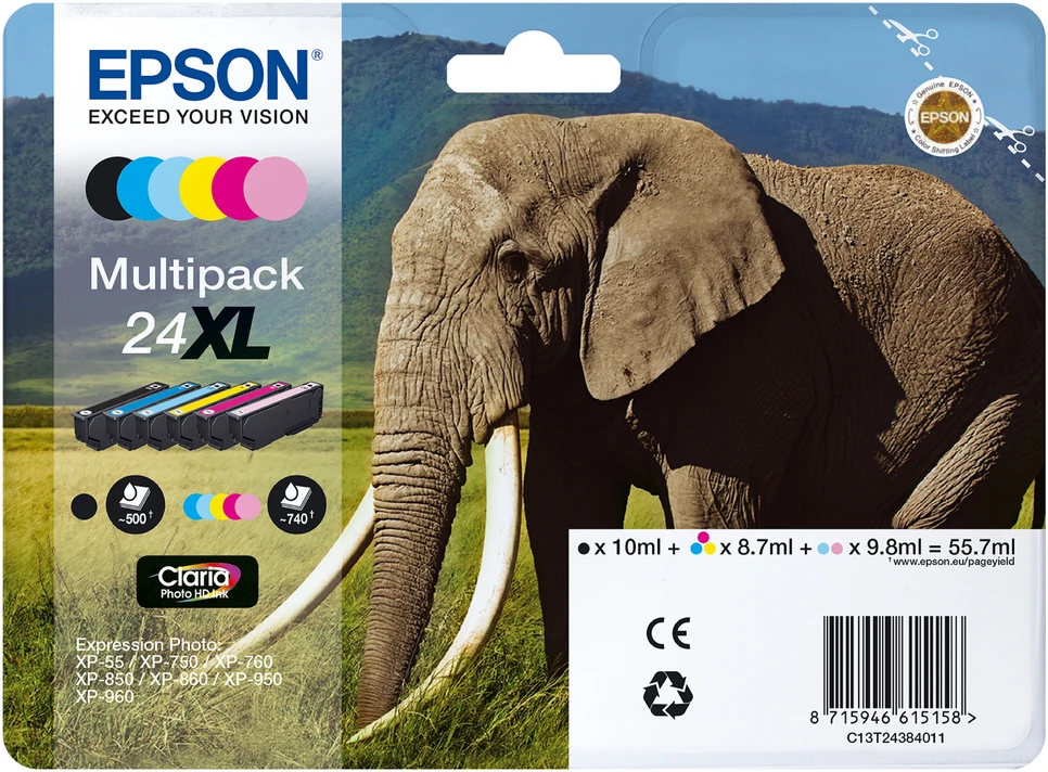Epson rašalo kasetė purpurinė Claria Photo HD T 242 T 2423