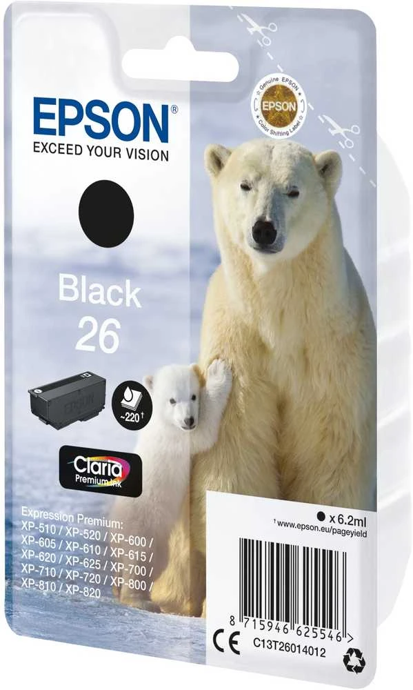 Kasetė - Epson C13T26014012 Standartinė XL Juoda