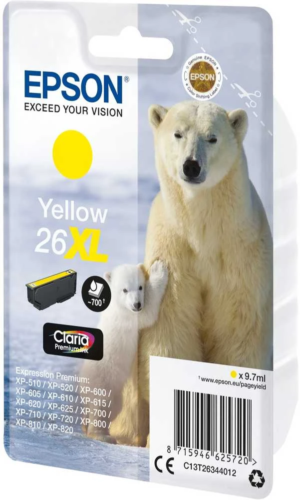 Epson 26XL rašalo kasetė, Geltona