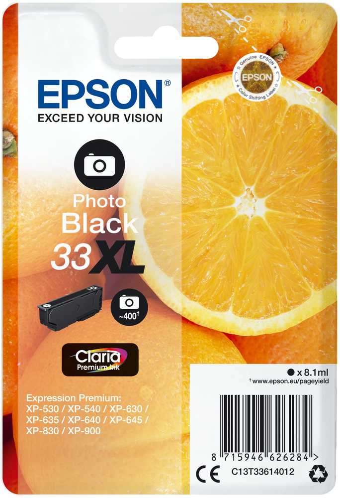 Epson Nr.33XL (C13T33614012), foto juoda kasetė