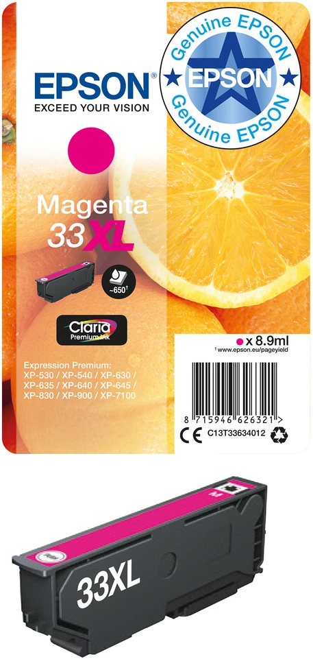 Epson 33XL rašalo kasetė, purpurinė