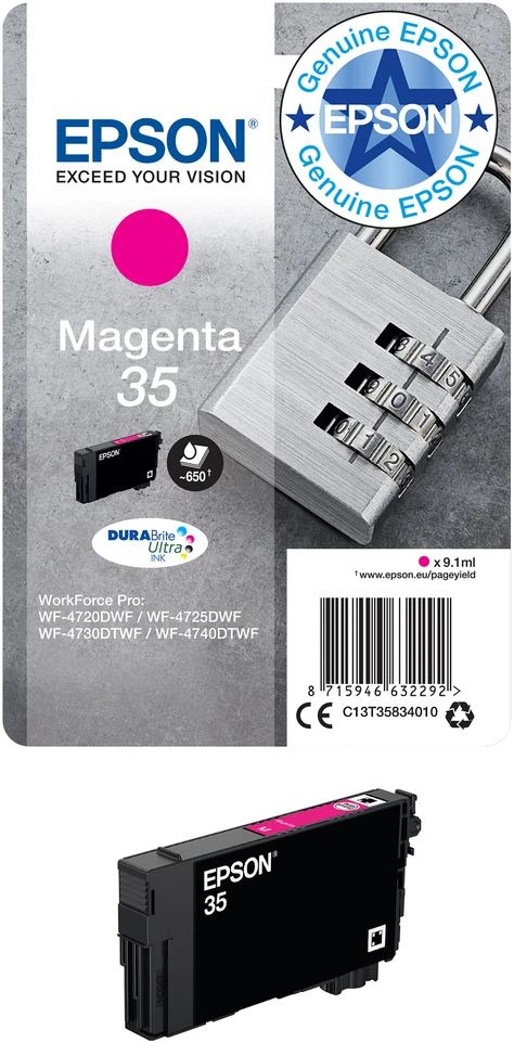 Epson C13T35834010 Druckerpatrone 35 rausvai raudona
