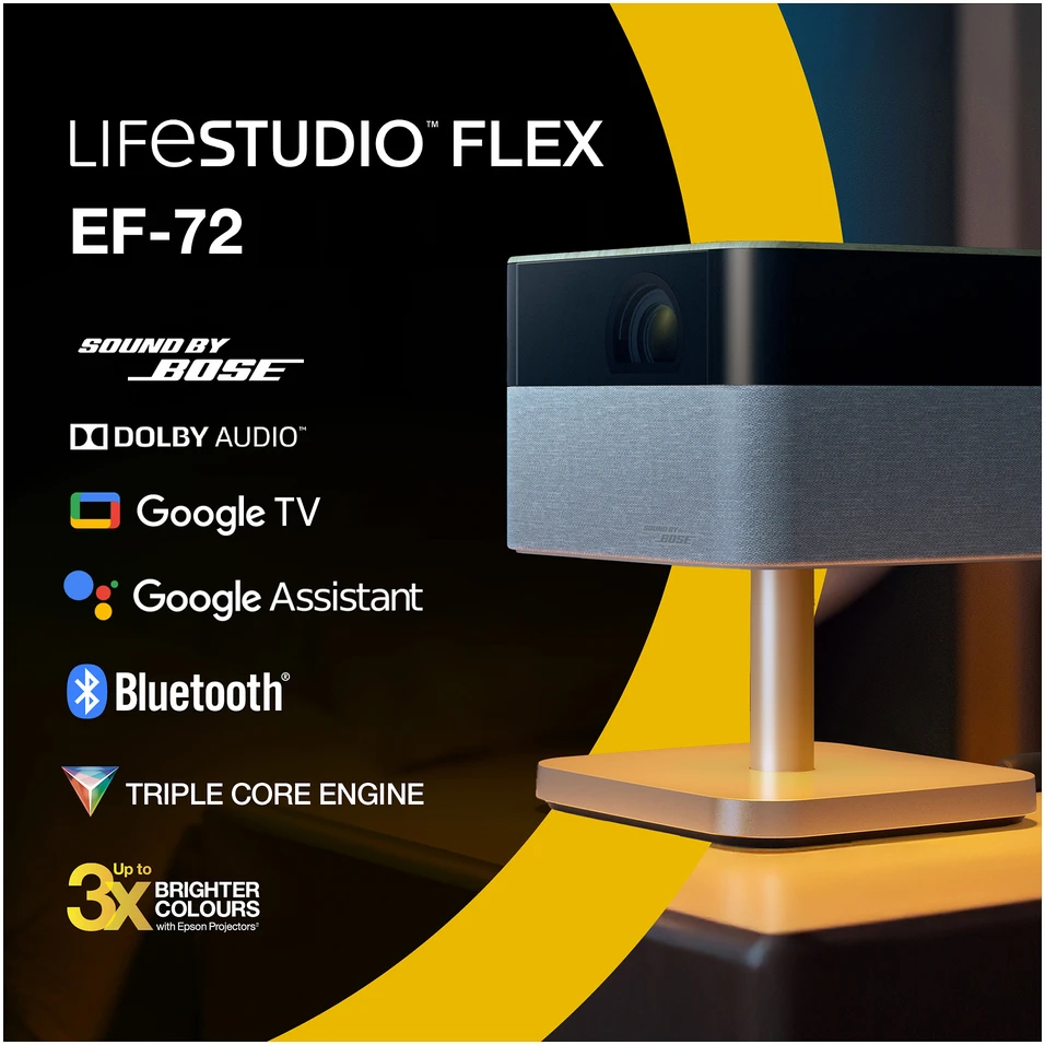 Išmanusis nešiojamas projektorius Epson Lifestudio Flex Plus EF-72 | 4K Pro UHD | Ąžuolo apdaila