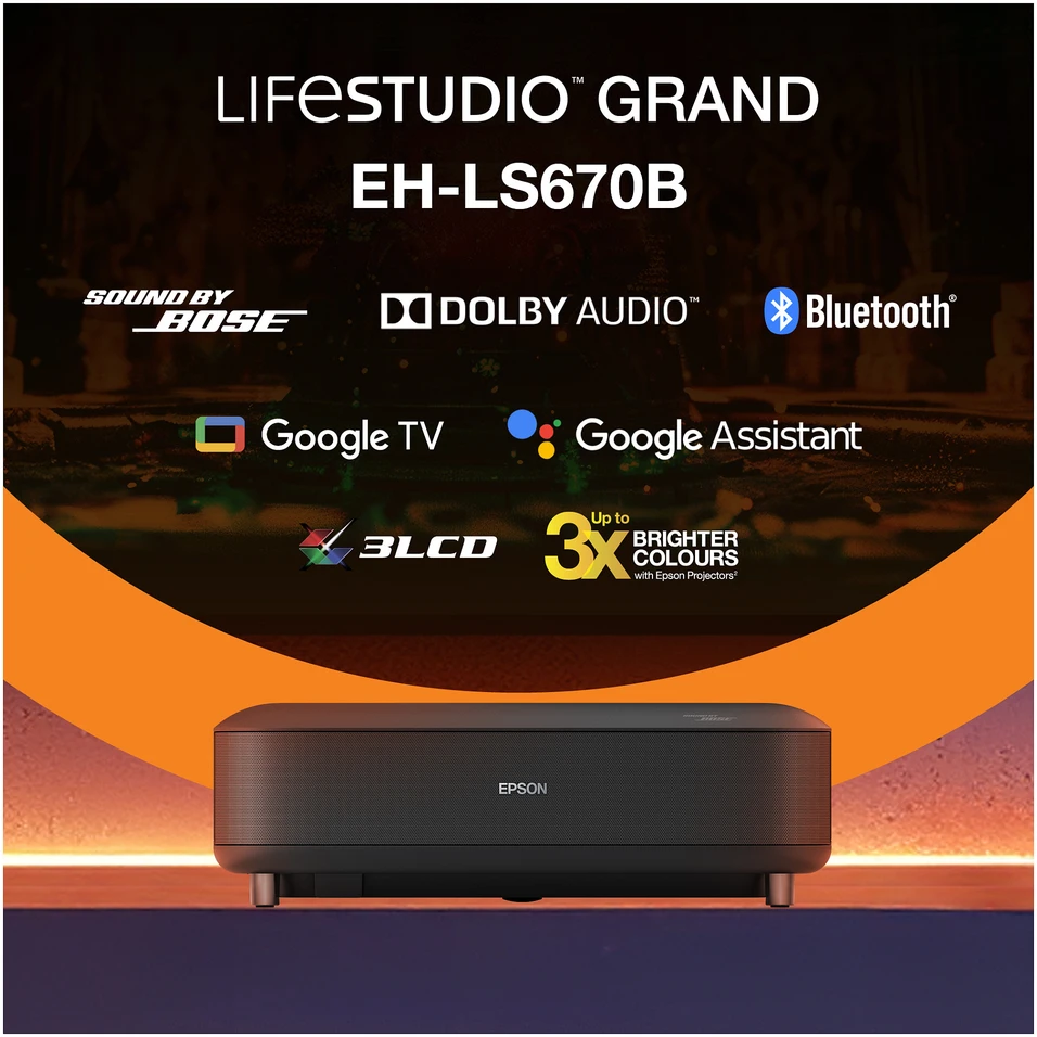 Projektorius Epson EH-LS670B | Full HD (1920x1080) | 3600 ANSI lumens | Juodas | Wi-Fi