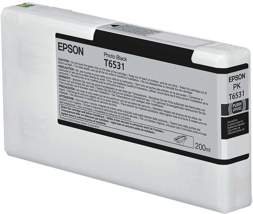 Epson T6531 Photo Juodas Ink Cartridge (200ml) | Epson T6531 | Ink cartrige | Photo Juodas