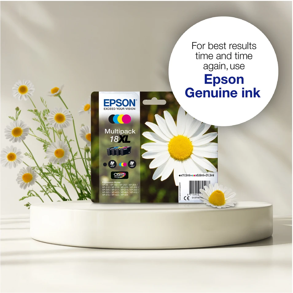 Epson 18 BK Ink cartridge, Juodas