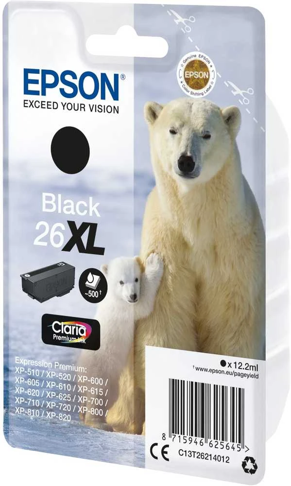 Epson T2621 (26XL) (C13T26214012), juoda kasetė