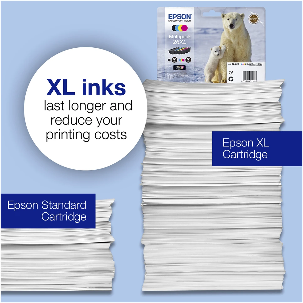 Epson 26XL Ink Cartridge, Juodas