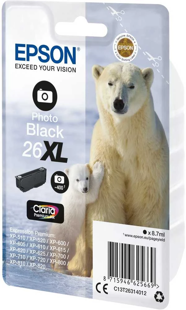 Epson 26XL Ink Cartridge, Juodas