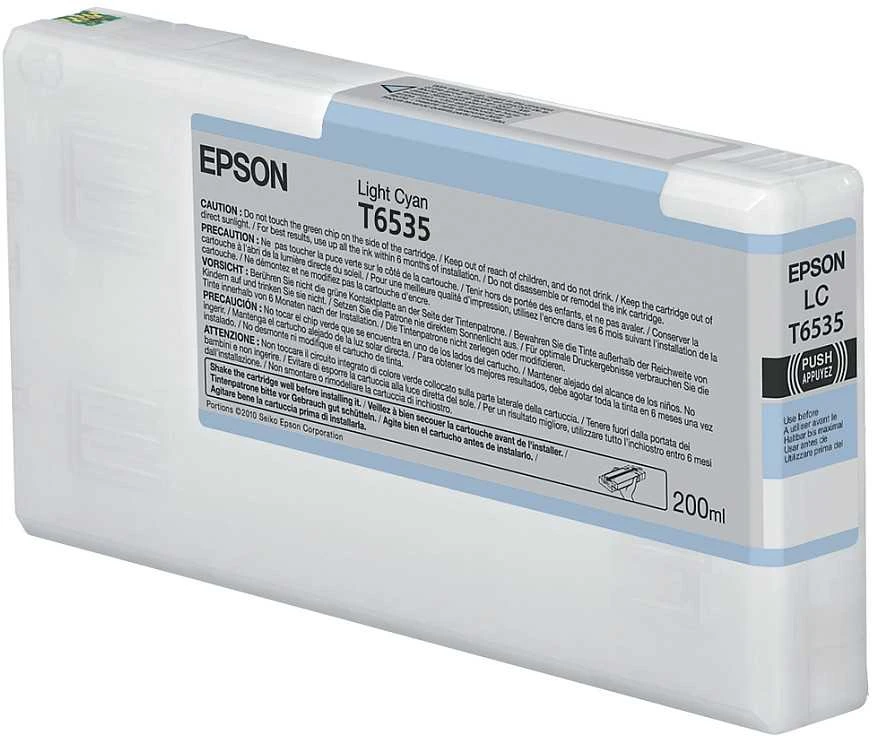 Šviesiai žalsvai mėlynos spalvos EPSON rašalas T6535, skirtas Stylus Pro 4900